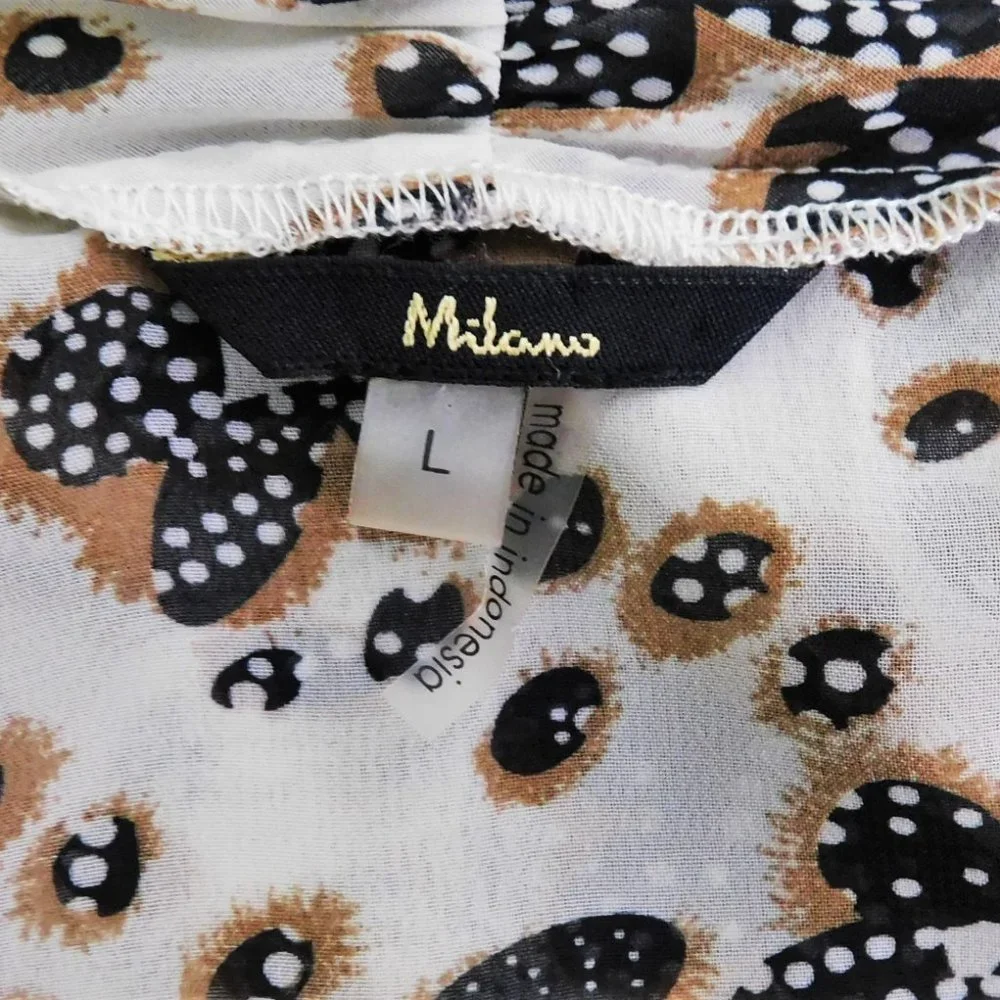 Milano‎ Women Shirt Cream Black L